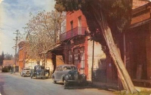 Casa de bomberos COLUMBIA, CA, No. 1 postal vintage de la década de 1940 de Gold Rush Town Tuolumne - Imagen 1 de 2