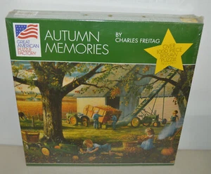 John Deere Puzzle 1000 pieces, Autumn Memories by Charles Freitag NEW - Picture 1 of 3
