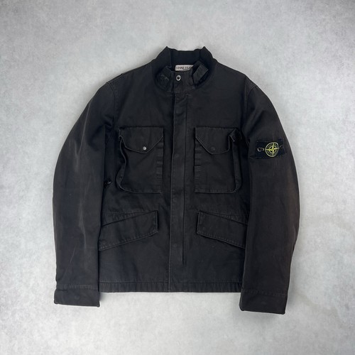 Stone Island giacca vintage cappotto medio nero 4579