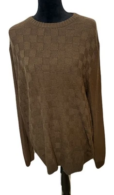 (Geoffrey Beene) Checkered Crewneck Grandpa Sweater: Size XXL - Image 1 of 4