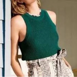 Anthropologie Quinn türkisfarbenes ärmelloses Stricktop Small - Bild 1 von 5