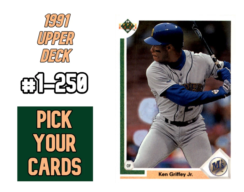 1991 Upper Deck Baseball (Nuevo) - (1-250) Tú eliges - Completa tu conjunto Foto 1 de 1