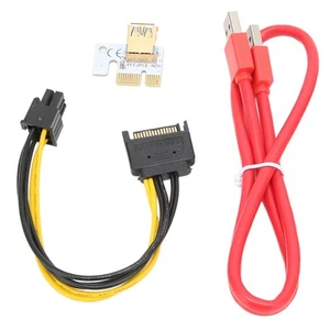 PCIE Riser 8 Firm Capacitors Strong Anti Interference GPU 1X To X16 Card For CB - Afbeelding 1 van 24