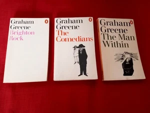 3 x Vintage Graham Greene Pinguin Taschenbuch Konvolut: Comedians, Rock, Man Within - Bild 1 von 4