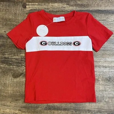 Georgia Bulldogs UGA Boy’s Girl’s Short Sleeve Shirt New NWT Size 7 - Image 1 of 4