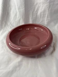 Haeger Keramik niedrige runde Übertopf Vase Schale Mauve Rosa 606 USA - Bild 1 von 12