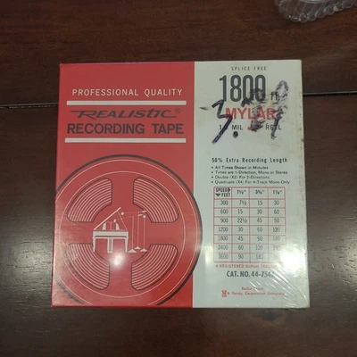 Realistic Recording Tape 1800 Ft. - Image 1 of 2