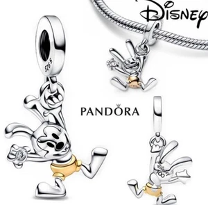 PANDORA Diamond Disney 100th Anniversary Oswald Charm 792519C01 w Disney Park Bx - Picture 1 of 12
