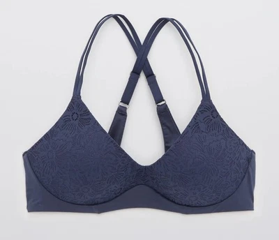 NWT Aerie Real Sunnie Wireless Push Up Blossom Lace Bra 38DD - Image 1 of 4