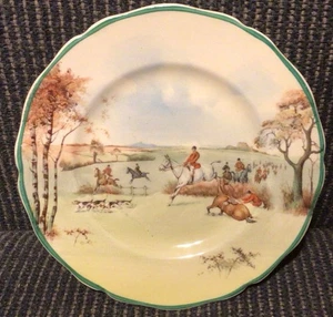 Royal Doulton Fox Hunting Bread Plate #1 - Picture 1 of 2