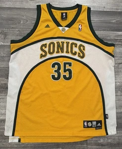 Seattle Sonics Kevin Durant Basketball Trikot Erwachsene Gr. 2XL gelb #35 Adidas NBA - Bild 1 von 8