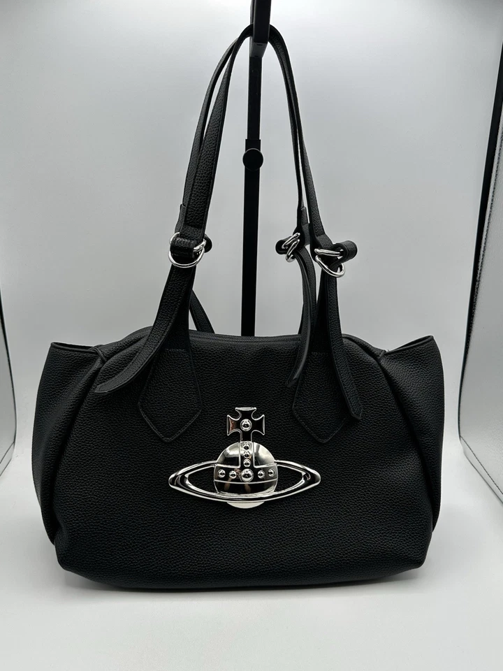 Bolso de Mano Vivienne Westwood Bolso de Mano Plata Orbe Cuero Repujado Foto 1 de 4