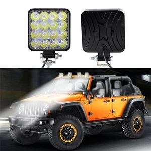 12V/24V 48W 16LED Work Light Flood Beam Bar Car ATV Off-Road Driving Fog Lamps - Picture 1 of 11