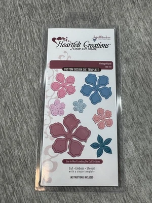 Heartfelt Creations винтажный Floret HCD 727 набор штампов Spellbinders Craft альбом для вырезок - Изображение 1 из 4