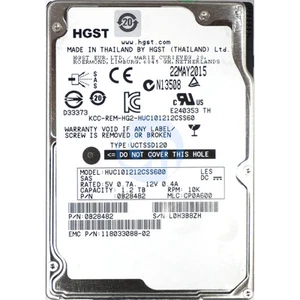 EMC (118033088-02) 1.2TB (2.5") SAS-2 10K 6Gbps HDD - Hitachi HUC101212CSS600 - Picture 1 of 1