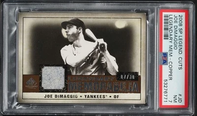2008 SP Legendary Cuts Copper Joe Dimaggio PATCH /30 #LM-JD PSA 7 NRMT - Image 1 of 2