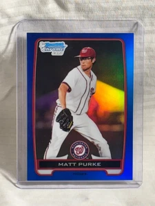 2012 Topps Bowman Chrome Baseball Matt Purke Blue Refractor #14/250 - Bild 1 von 4