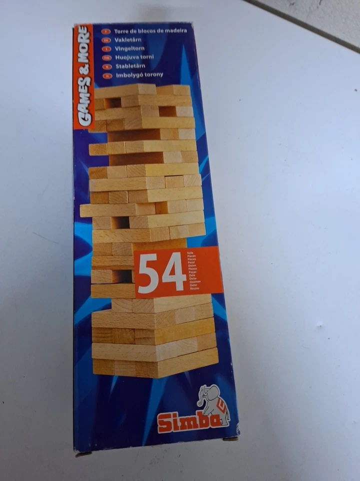 Simba games and more, Holz-Wackelturm aus 54 Holzbausteinen, Guter Zustand  - Bild 1 von 1