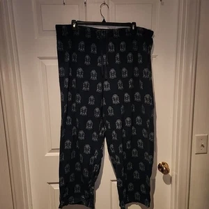 Men's sz 2X Navy Blue R2D2 Flannel Pajama Lounge Pants by Disney Star Wars AS IS - Picture 1 of 7