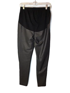 River Island Mamma Maternity Collection Faux Leather Tapered  Legging Size 12 - Picture 1 of 7