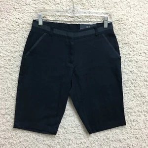 NEW Nautica Shorts 16 Girls Navy Blue School Uniform Skinny Bermuda Flat Front - Picture 1 of 12