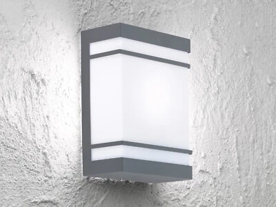 Wandleuchte / Außenleuchte Edelstahl Höhe 24cm E27, Fassadenbeleuchtung Haus - Bild 1 von 3