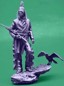 TIN 54mm Wild West USA. Apache indiano (1885 Crow scout) guerriero indiano - Foto 1 di 3