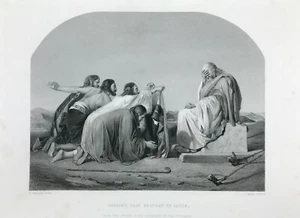 Jacobs Coat Brught to Joseph after Warren original 1863 gravierter Bibeldruck - Bild 1 von 2