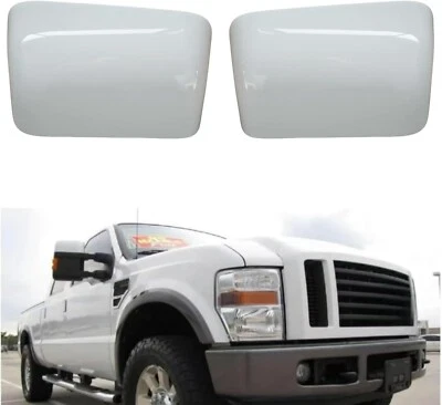Tampas de espelho Oxford brancas para 2008-2016 Ford F250 F350 F450, Super Duty... - Imagem 1 de 4