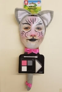 Childs Animal Cat Fancy Dress Set Kids Ears, Tail & Make Up Kit by Smiffys - Picture 1 of 7