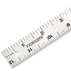 Fairgate 12" Standard Aluminum English Ruler 20-112 - Picture 1 of 1
