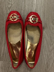 Michael Kors Red Flats Size 7.5 - Picture 1 of 4