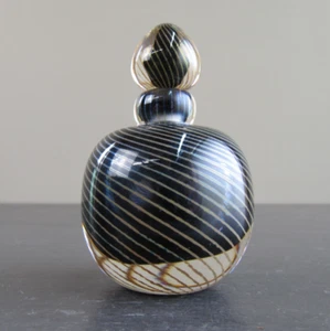 Botella de perfume de vidrio artístico - firmada - Imagen 1 de 9