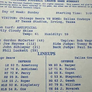 1992 Cowboys vs Bears NFL Game Recap – Dec 27 – Mike Ditka’s Final Game as Bears - Picture 1 of 4