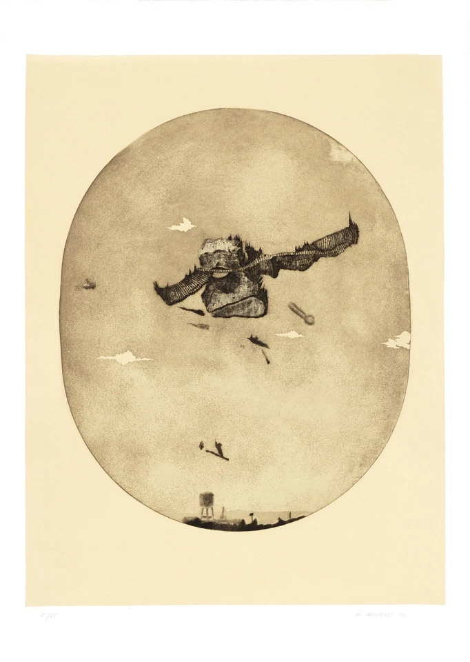 Ricardo Cardenes Artista Español 1974 Original Firmado a Mano Grabado Foto 1 de 1