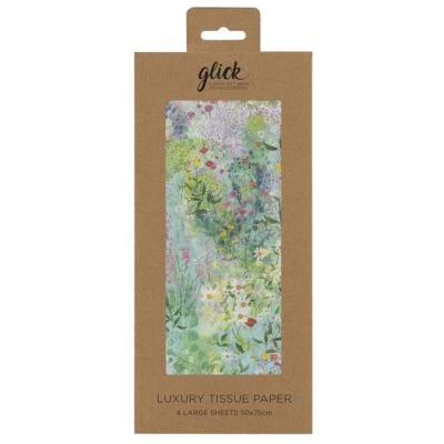 Cottage Garden Flowers Floral Glick 4 sheets tissue wrapping paper 50 x 75 cm - Image 1 of 2