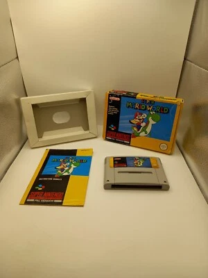 *RARE* Super Mario World - Yellow Box - Super Nintendo SNES - Boxed Complete PAL - Image 1 of 4