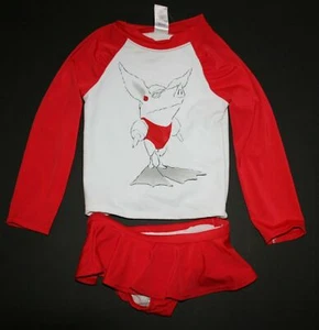 New Gymboree Girls 12m Swimsuit Rash Guard Top & Bikini Bottom 2 Piece Olivia  - Picture 1 of 3