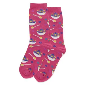 Hotsox Cereal Kids Socks, Magenta, 1 Pair, Small/Medium - Picture 1 of 1