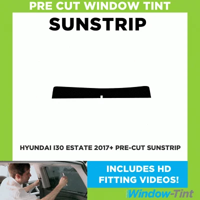 Pre Cut Tinted Sunstrip - For Hyundai I30 Estate 2017 5% Limo Internal - Image 1 of 4