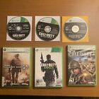 Xbox 360 Call Of Duty Game Lot: WAW, MW2, MW3, ect. all tested & working