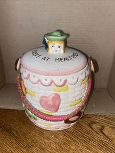 Vintage Ucagco Girl Cookie Jar "I Love To Eat Except At Meal Times" 1950s Japan - Picture 1 of 8