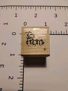 To: From: Wood Rubber Stamp - Picture 1 of 2
