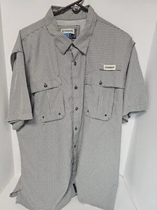 Magellan Shirt Mens XL Black Check Plaid Button Up Fishing Vented Relaxed Fit - Picture 1 of 3