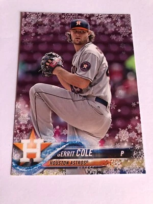 2018 18 TOPPS HOLIDAY MEGA GERRIT COLE CARD #HMW33 HOUSTON ASTROS - Image 1 of 2