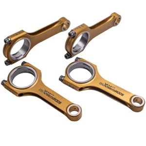 4pcs Titanizing EN24 Connecting Rods For Suzuki Swift GTI 1300 G13B ARP 4.724" - Picture 1 of 12