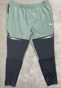 Pantalon de survêtement fin homme Puma Runner ID conique noir vert taille XXL neuf avec étiquette 519384-02 - Photo 1/12