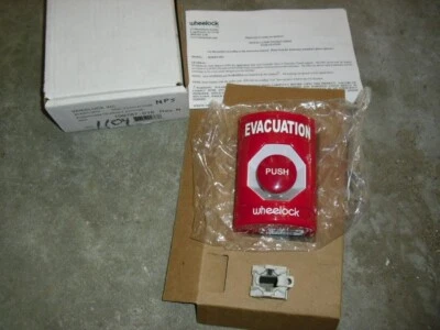 New Wheelock NPS  RED EVACUATION Push / turn to reset button station - Image 1 of 2