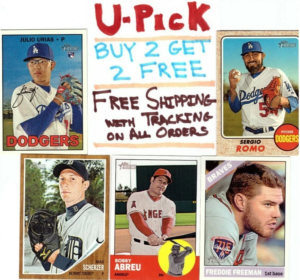 Topps Heritage 2011 a 2017, compra 2 y obtén 2 gratis, se envía con seguimiento GRATIS Foto 1 de 1