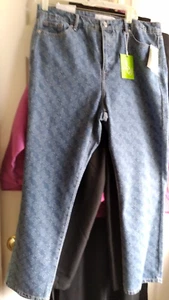 Sam Edelman high rise slim straight jeans Size 32 / 14 Signature denim NEW w/Tag - Picture 1 of 11
